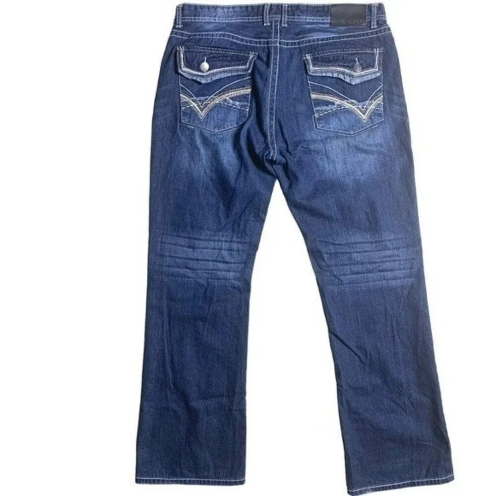 CJ BLACK LOW RISE BOOTCUT JEANS SIZE 38 GENTLY USED